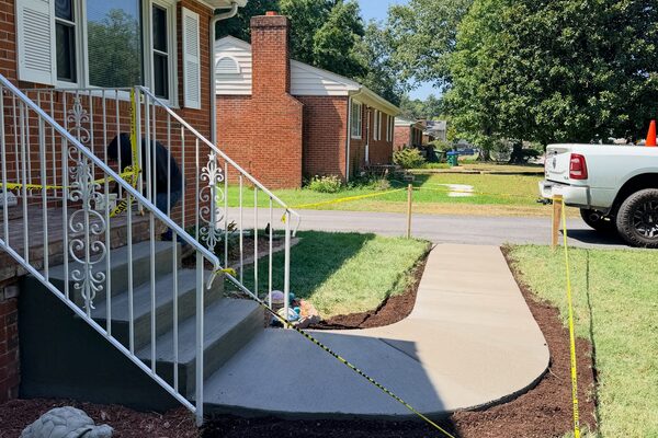 Curved Front Walkway — concrete work by Cascade Concrete Works